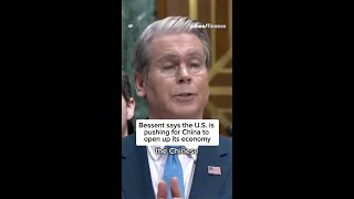 Bessent says the U.S. is pushing for China to open up its economy. 🇨🇳
