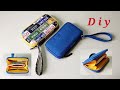 DIY ZIPPER WALLET SEWING TUTORIAL / phone bag wallet making / pouch sewing