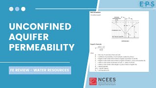 Unconfined Aquifer Equation | FE EXAM WATER RESOURCES