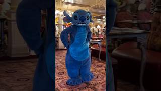 Stitch is at Character Breakfast, Disneyland Paris