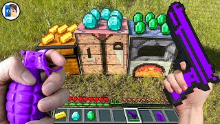 Minecraft RTX in Real Life POV NETHER CRAFTING - Realistic Minecraft vs Real Life Texture Pack