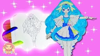 HUGっと！プリキュア❤️キュアアンジュのぬりえをぬりぬりしちゃうよ♪キラキラ☆プリキュアアラモード 　キッズ アニメ おもちゃ ASOBOOM!