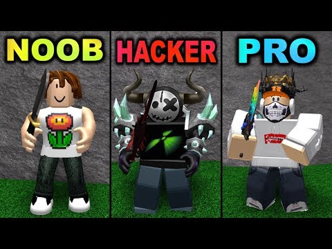 Noob Vs Hacker Vs Pro Roblox Knife Simulator Qkerb Videostube - 
