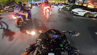 MY NINJA H2 BROKE DOWN AT A CAR MEET (EMBARRASSING)