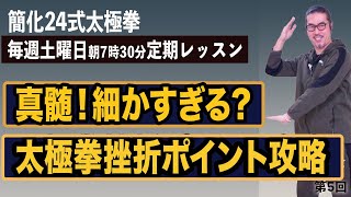 攻略【太極拳レッスン】細かすぎても大丈夫！挫折ポイントを詳しく知れば簡化24式太極拳がもっと上達！ロウシアオブー！わかりやすい解説。初心者からベテランまで誰でも気軽にできる中村げんこうの太極拳、第８回