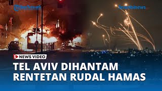 Penampakan Tel Aviv Membara seusai Dihantam Rentetan Salvo Rudal Hamas