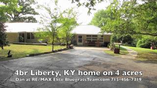 4 ac wooded park-like land, 4br stone home, Motivated Seller, Liberty, Kentucky