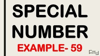 CHECK FOR THE SPECIAL NUMBER