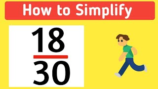 How to simplify the fraction 18/30 || 18/30 Simplified