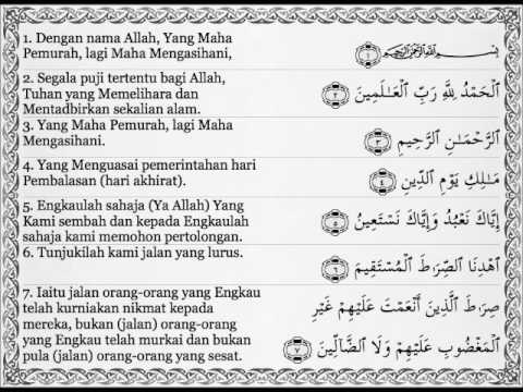 Surah Fatihah Print Out