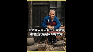 老人不聽勸偷挖鄰居墻角，墻體突然倒塌被砸身亡，事後家屬反索賠69萬