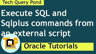 Oracle SQL Tutorial : Oracle DBA How to execute sql script using sqlplus command line