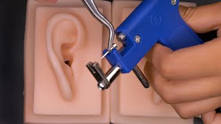 【ASMR】シリコン耳でピアッサーを4種類比較しました - Piercing Machine To The Silicon Ear【4 types】