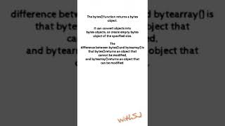bytes() Python3 Build in Function #shorts tutorial