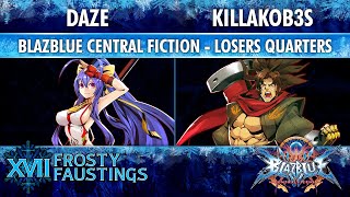 Frosty Faustings XVII LOSERS QUARTERS - daze (Mai) vs killakob3s (Bang) - BlazBlue Central Fiction