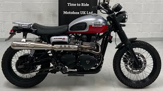 Triumph Bonneville Scrambler 900, 2014, 865cc, walk around and start up