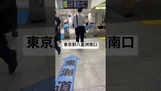 【JR東海道新幹線53】取材拒否東京駅八重洲南口改札口を深夜高速で駆け抜けてみた 0902