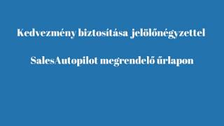 Kedvezmény érvényesítése jelölőnégyzettel SalesAutopilot megrendelő űrlap használatával