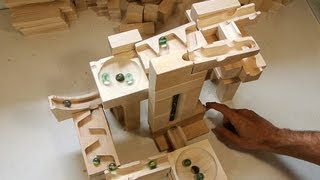 A few tracks built with the marble run blocks