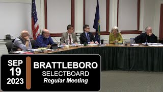 Brattleboro Selectboard: Brattleboro SB Mtg 9/19/23