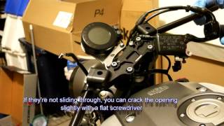 Woodcraft clip-ons install on 2016 Yamaha XSR900 (FZ09/MT09)