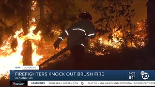 Fire crews quickly contain small brush fires in Kensington \u0026 Miramar