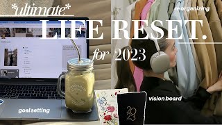 *intense* life reset for 2023 |  vision board, goal setting, decluttering & how i organize my space!