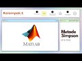 (85) 10.7.3 Integrasi dan diferensiasi numerik Simpson f(x) = x^3 - 7x + 1 menggunakan Matlab