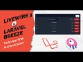 Laravel 10, Laravel Breeze, and Livewire 3 Todo App with Authentication (CRUD)