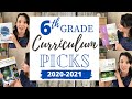 SIXTH GRADE Homeschool CURRICULUM PICKS | 2020-2021| Back to School Series | Gather Round & More