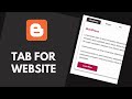 How To Add Tabs To Your Blogger Website