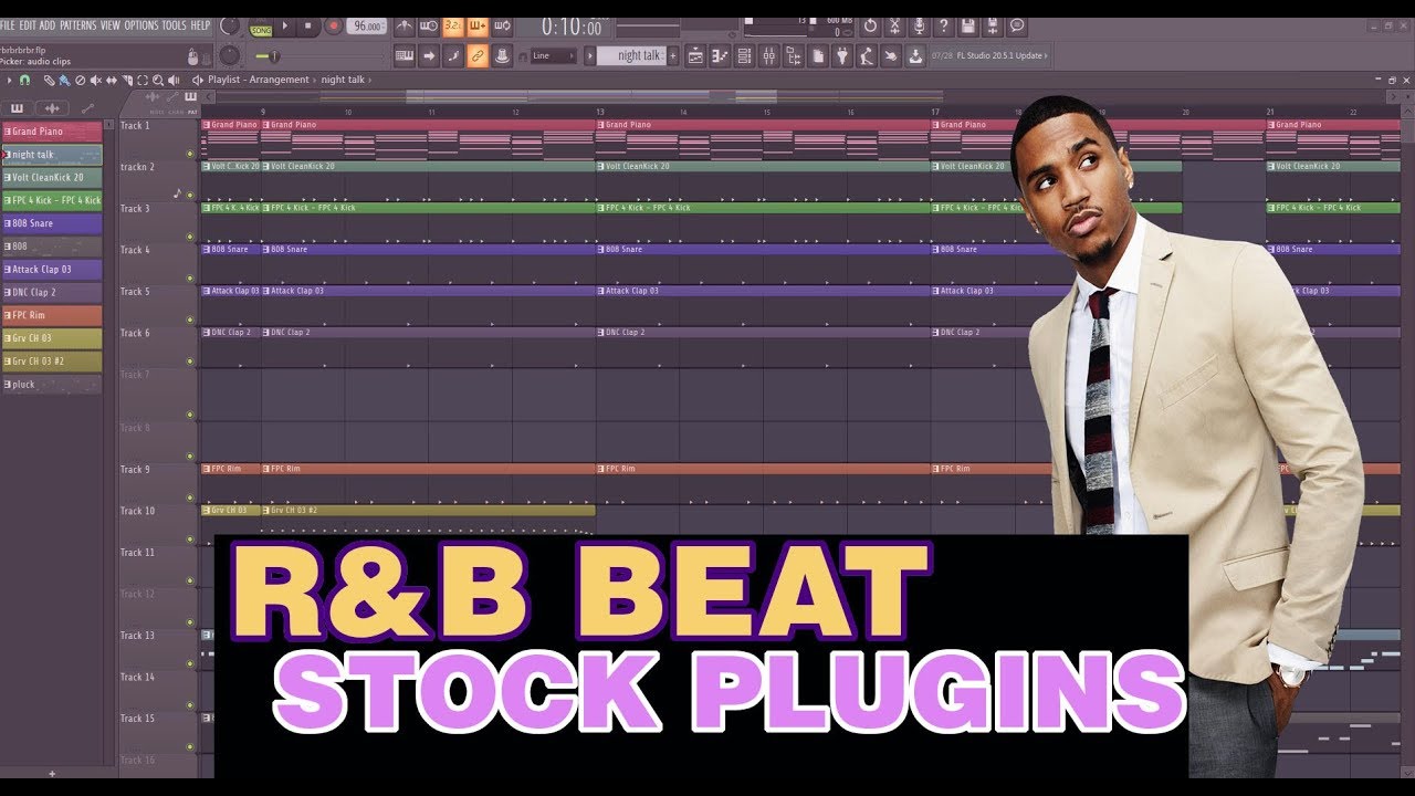 R&B BEAT STOCK PLUGINS ONLY- [FREE .flp And Preset] - YouTube