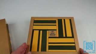 KAPLA Steine Farbe 40 Holzplättchen mit Kunstband in Gelb-Grün