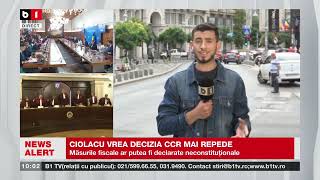 CIOLACU VREA DECIZIA CCR MAI REPEDE_Știri B1TV_2 oct. 2023