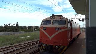 5730次加班莒光號花蓮站→台東站間本務機E218台東站1A月台開車(解聯調車)