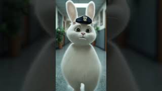 Cat police officer arest the Rabbit 🐰🐇 #beutifully #cat #cute #cuteanimal