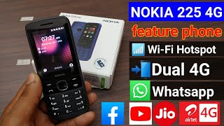 Nokia 225 4G Feature Phone Wifi Hotspot WhatsApp YouTube & Dual 4G Test