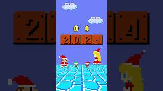 Let`s go 2025 #pixelart #supermarioanimation #shorts #xmas #peach #mario #2025 #minimario #miniluigi