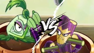 秋葵挑战赛第46场，尖刺秋葵VS蔗师傅#植物大战僵尸2 #pvz