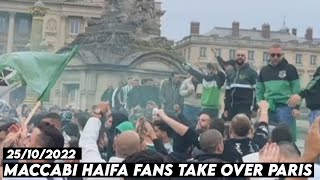 MACCABI HAIFA FANS TAKE OVER PARIS || Paris Saint-Germain vs Maccabi Haifa 25/10/2022