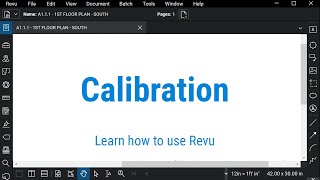 Bluebeam Revu: Calibration