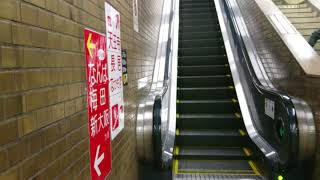 大阪メトロ 動物園前駅G乗降階段エスカレーター(2018)osakametro doubutuenmae st.G escalator