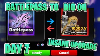 TRADING From Battlepass to Dio Over Heaven (INSANE UPGRADE!) in Roblox Anime Adventures! (Day 7)