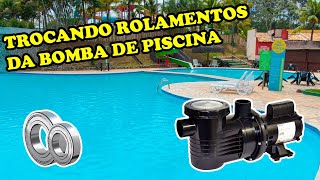 Trocando os rolamentos da bomba da piscina - Minas Motores Elétricos - Barbacena - MG