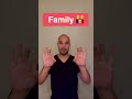 Family Signs in American Sign Language - Part 1 #shorts