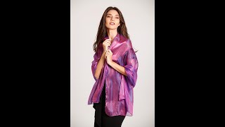 Central Chic Iridescent Royal Purple Pashmina Shawl Wedding Wrap Scarf for Weddings Bridesmaids