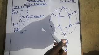 2022 INTERNAL MATHEMATICS P1, ON EARTH GEOMETRY.