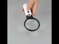 Handheld Magnifier for Reading , 3X 45X Magnifying Glass with 3 LED ,elder reading loupes