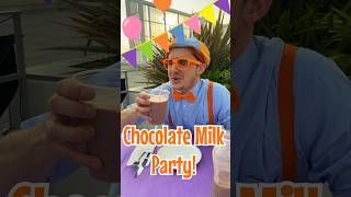 How to throw a Chocolate Milk PARTY 🎈! Blippi's Snack Hacks! #blippi #shorts