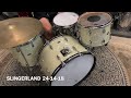 1970s slingerland white marine pearl 14x24 10x14 and 16x18 drum kit